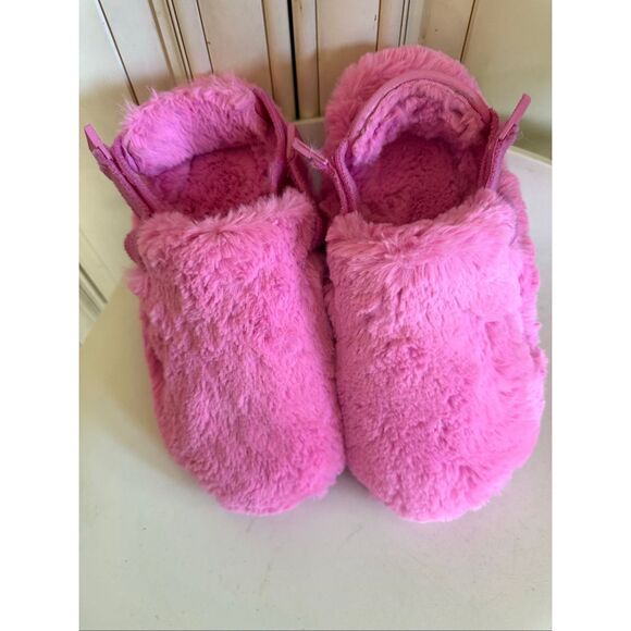 Nike Women's Calm SE Fuzzy Fur Cozy Slip On Slides Mules Playful Pink Size 5 - Picture 3 of 15